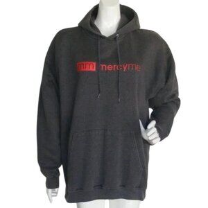 MERCY ME Hoodie Sweatshirt, L, Gray, Pullover, Kangaroo pocket, Long sleeves